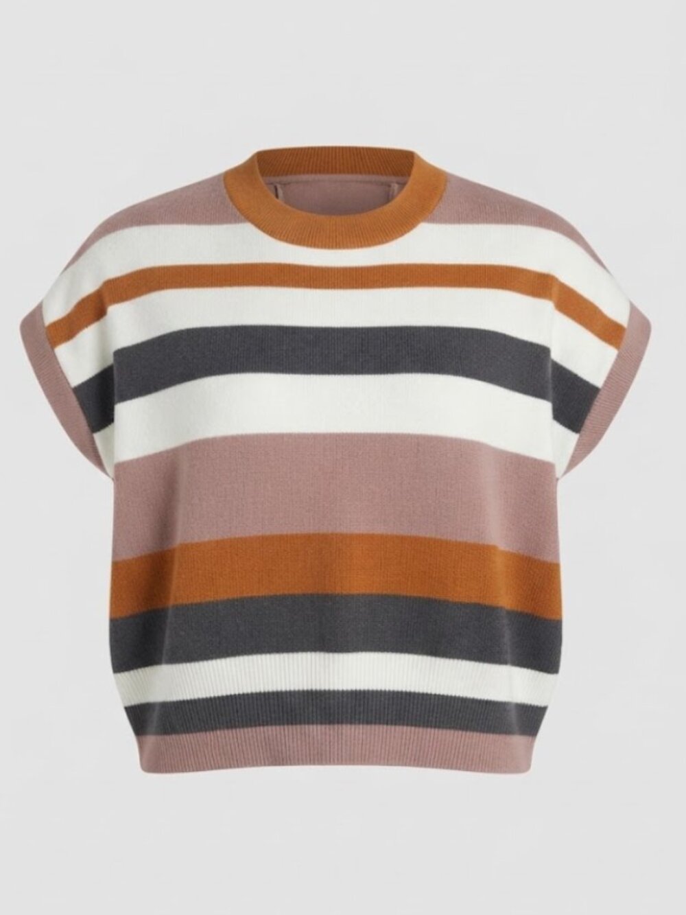 Vintage Colorblock Striped Knit Sweater Oversized Baggy M